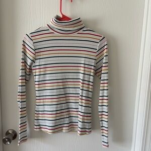 Old Navy Multicolor Striped Turtleneck